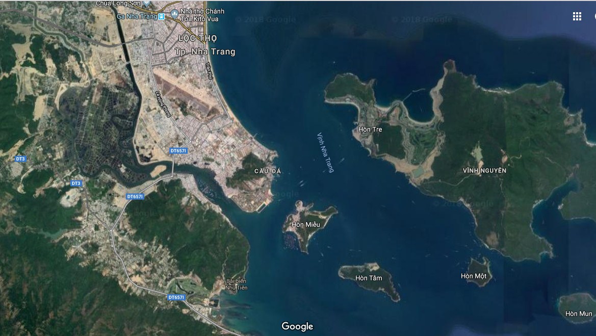 Hình ảnh bản đồ vịnh Nha Trang